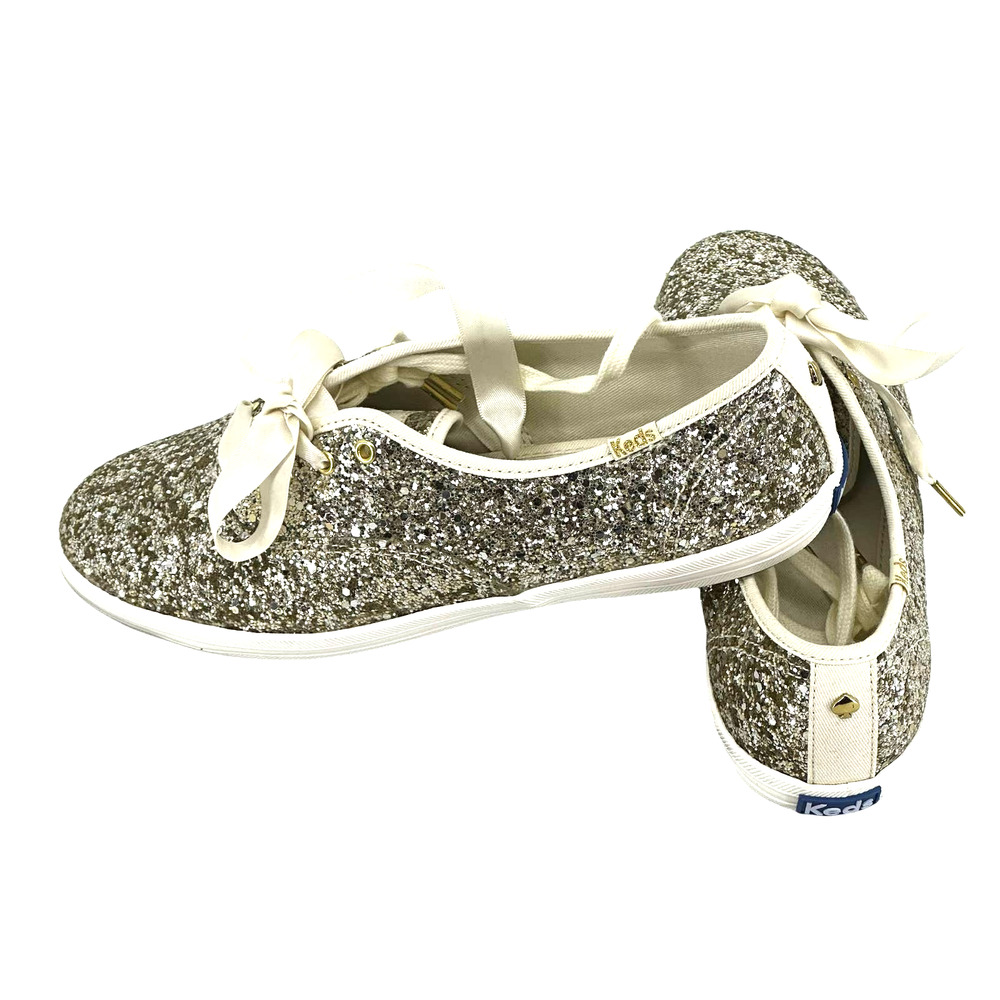 Keds X Kate Spade New York Glitter Sneakers Stylish Comfy Glam Chic Size 8 - Picture 6 of 10